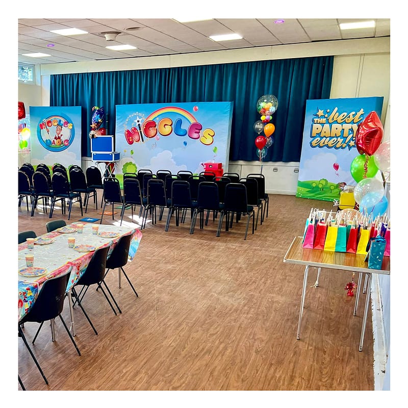 Silver package magic show with children participating in interactive tricks and games